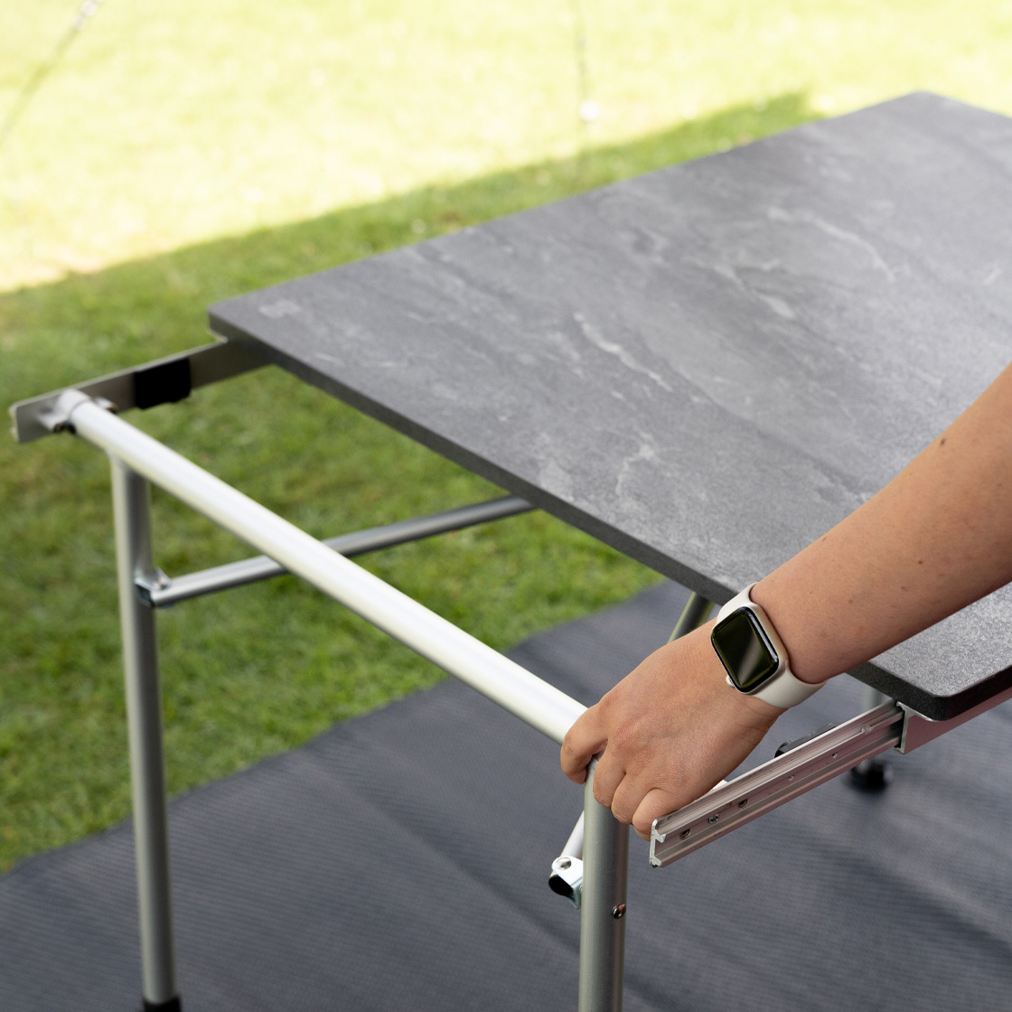 Sorrento tafel uitschuifbaar brown 80/110/140cm afbeelding 3