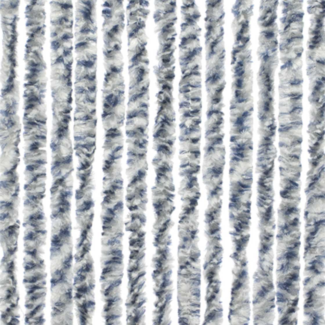 Chenille Rain grijs/blauw 56x185cm